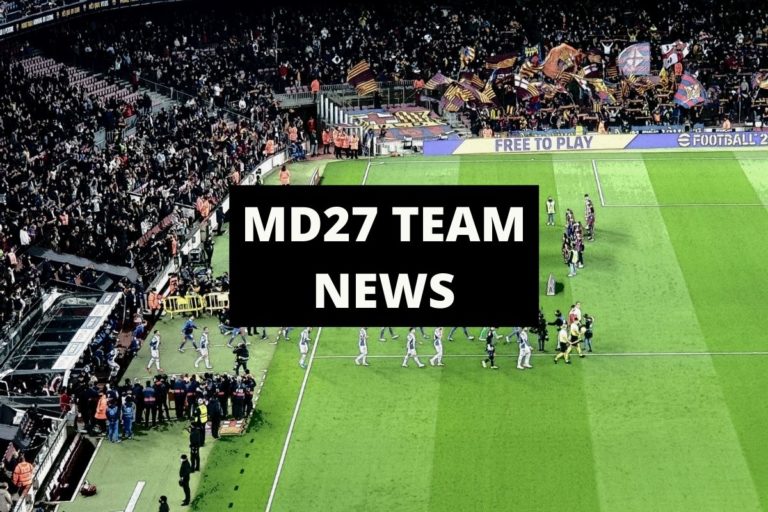 matchday 27 team news