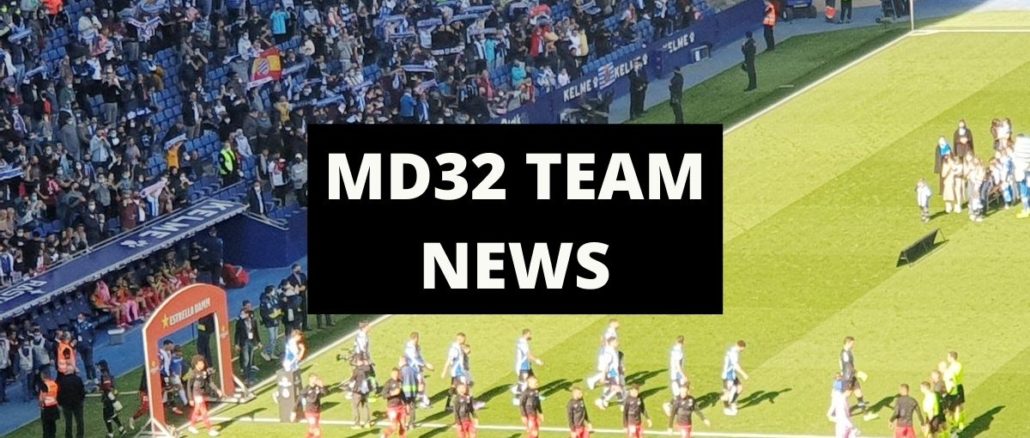LaLiga matchday 32 team news