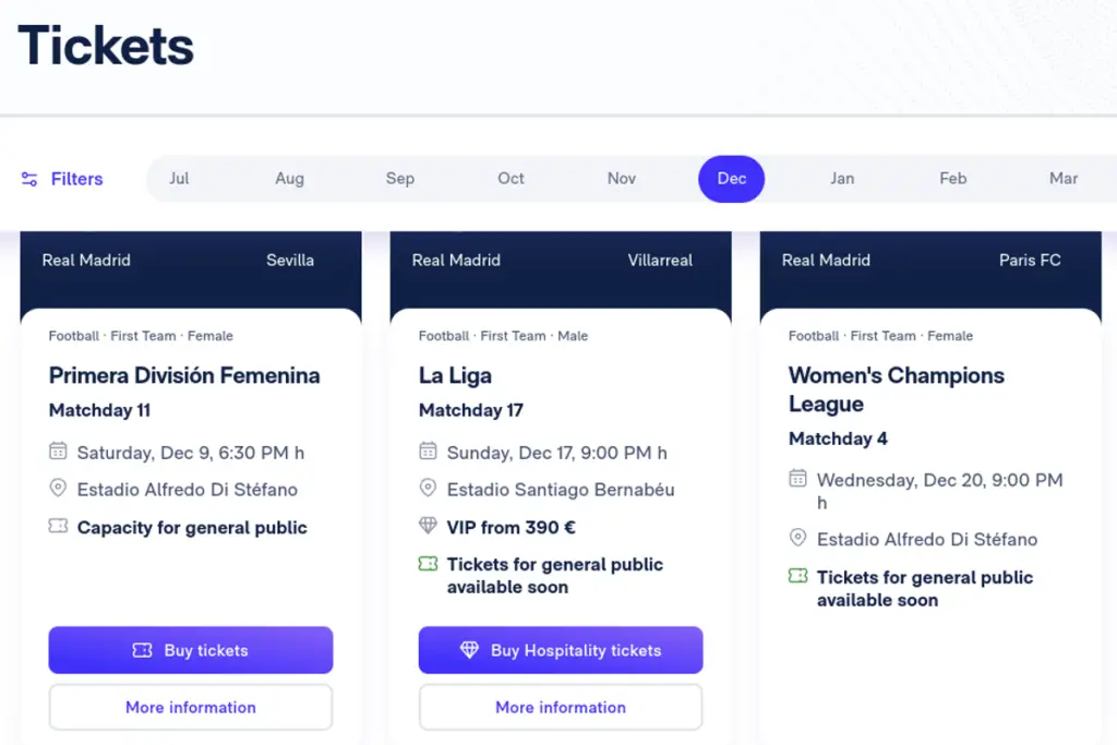 How to buy Real Madrid tickets