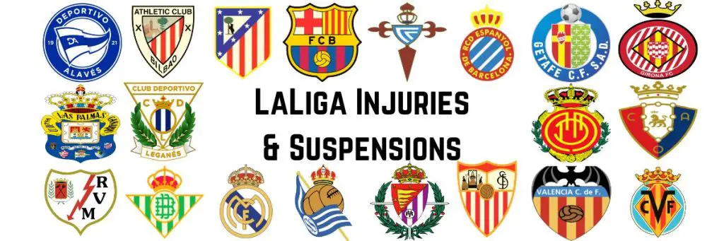 la liga injuries and suspensions
